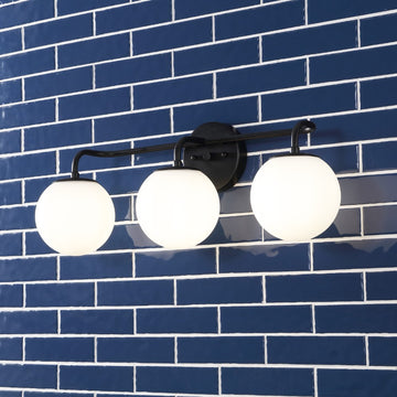 Louis Parisian Globe Metal/Frosted Glass Modern Contemporary LED Vanity